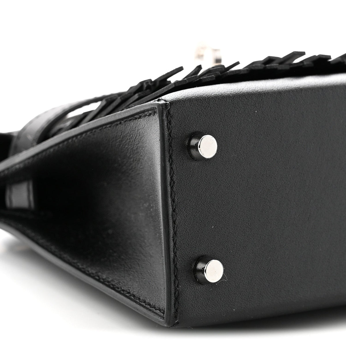 Tadelakt Sombrero Box Pampilles Mini Kelly Sellier 20 Black