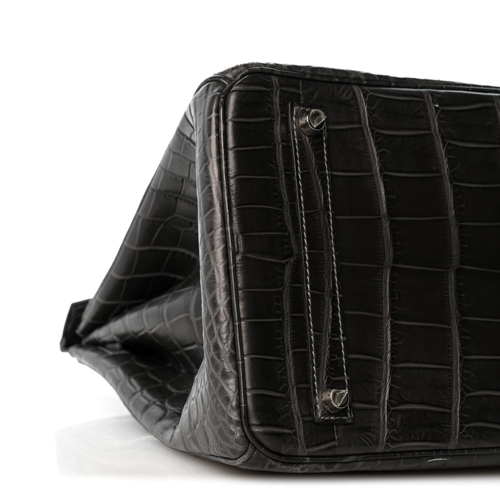 Matte Niloticus Crocodile Birkin 35 Graphite