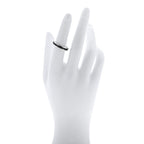 18K White Gold Black Ceramic Small Ultra Ring 59 8.75