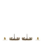 Crystal CC Earrings Black Gold