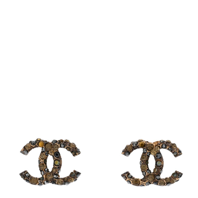 Crystal CC Earrings Silver Multicolor Hover Image