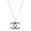 Ruthenium Twisted Camellia CC Pendant Necklace