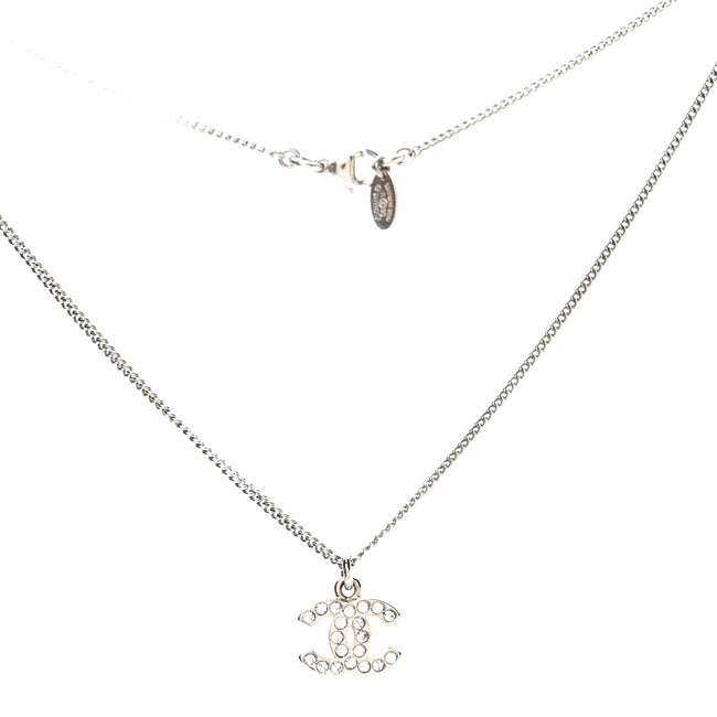 Crystal Timeless CC Necklace Silver Hover Image
