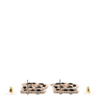 Crystal Lambskin Chain CC No 5 Earrings Gold Black