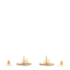 Crystal Pearl CC Drop Earrings Gold
