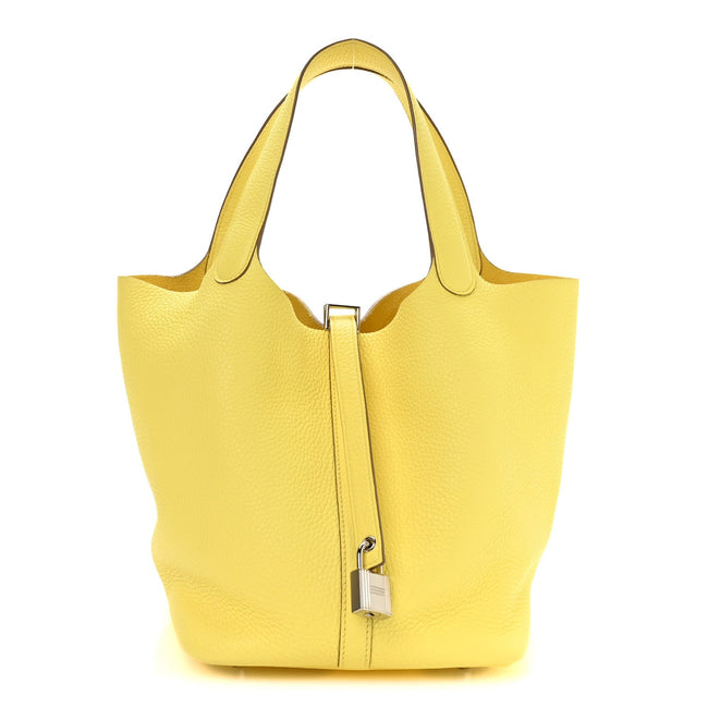 Taurillon Clemence Picotin Lock 22 MM Limoncello Hover Image
