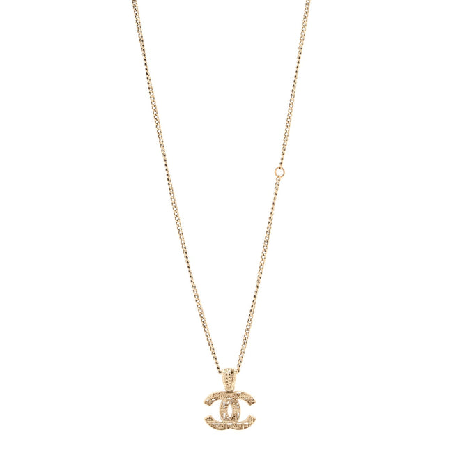 Tweed Effect CC Necklace Gold Hover Image