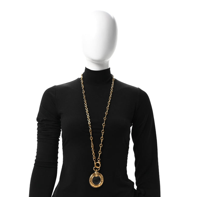 Loupe Magnifying Glass Necklace Gold Main Image