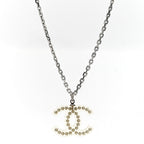 Crystal CC Necklace Silver