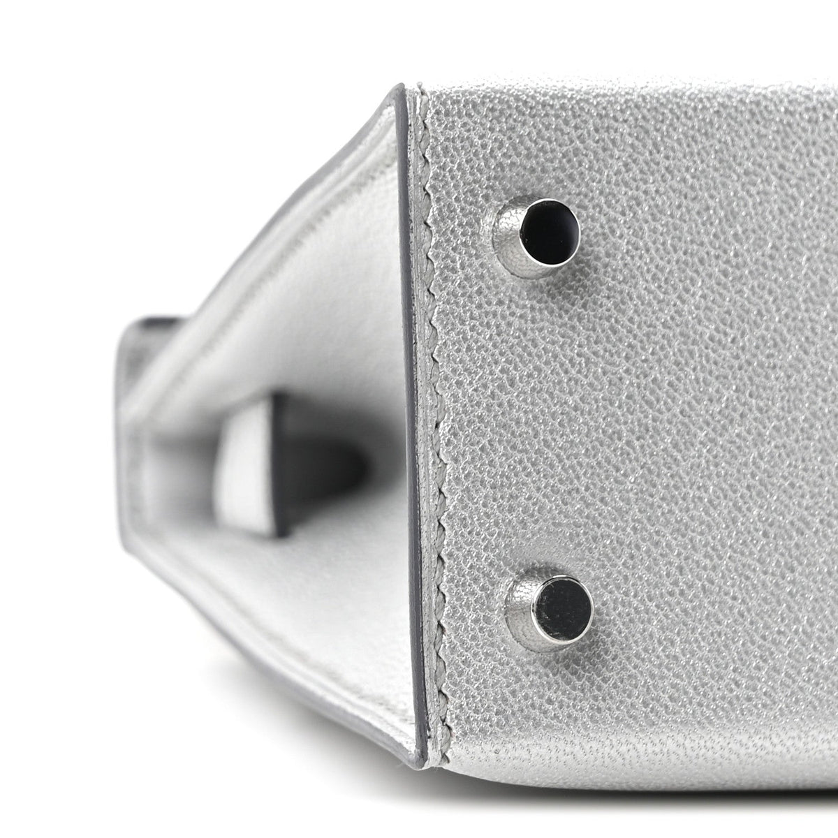Metallic Chevre Chamkilight Mini Kelly Sellier 20 Argent