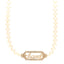Pearl Crystal Logo Choker Gold Pearly White