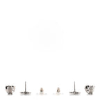 Metal Double CC Earrings Silver