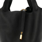Taurillon Clemence Picotin Lock 22 MM Black