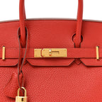 Togo Horseshoe Birkin 30 Rouge Pivoine Rose Lipstick