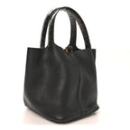 Taurillon Clemence Matte Alligator Picotin Lock Touch 22 MM Black
