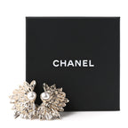 Metal Pearl Feather Clip On Earrings Gold