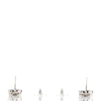 Crystal CC Round Earrings Silver