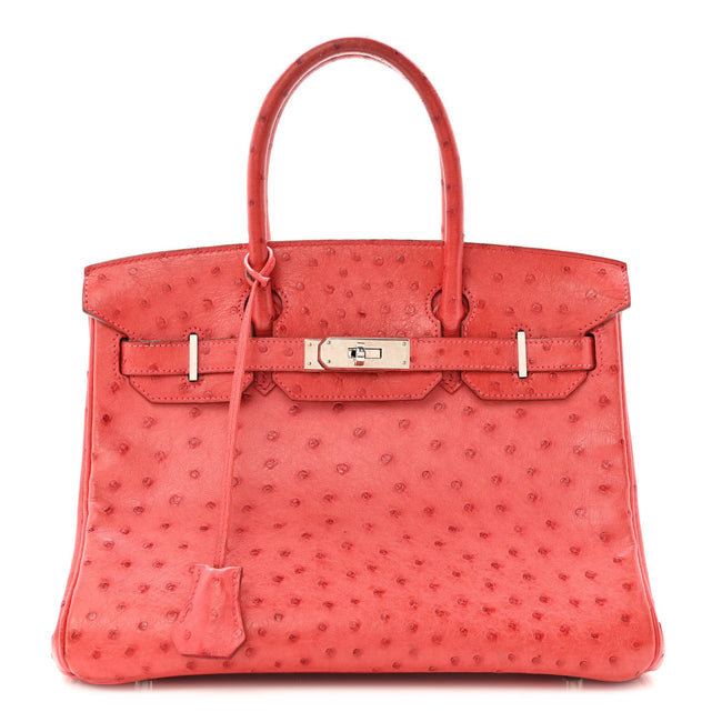Ostrich Birkin 30 Rouge Vif Hover Image