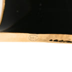 Resin Metal CC Cuff Bracelet Gold Black