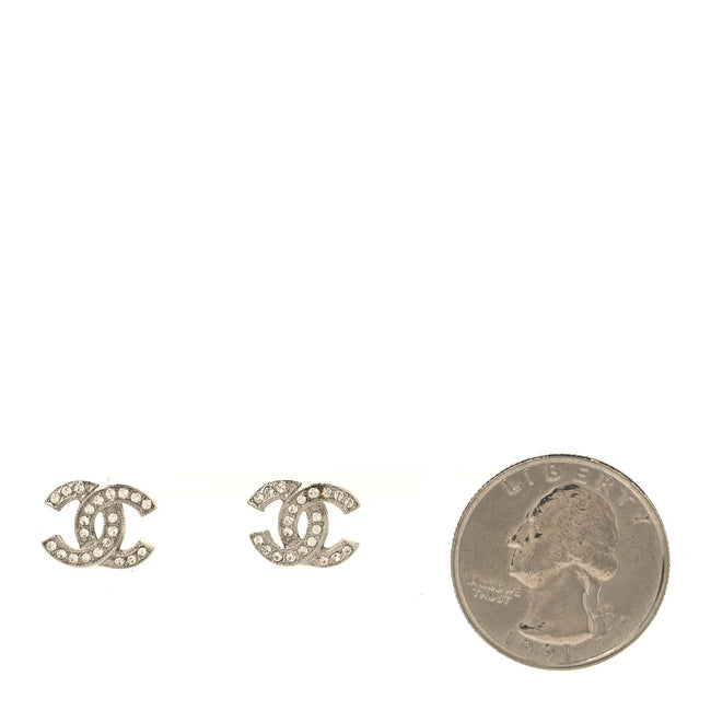 Crystal CC Earrings Silver Main Image