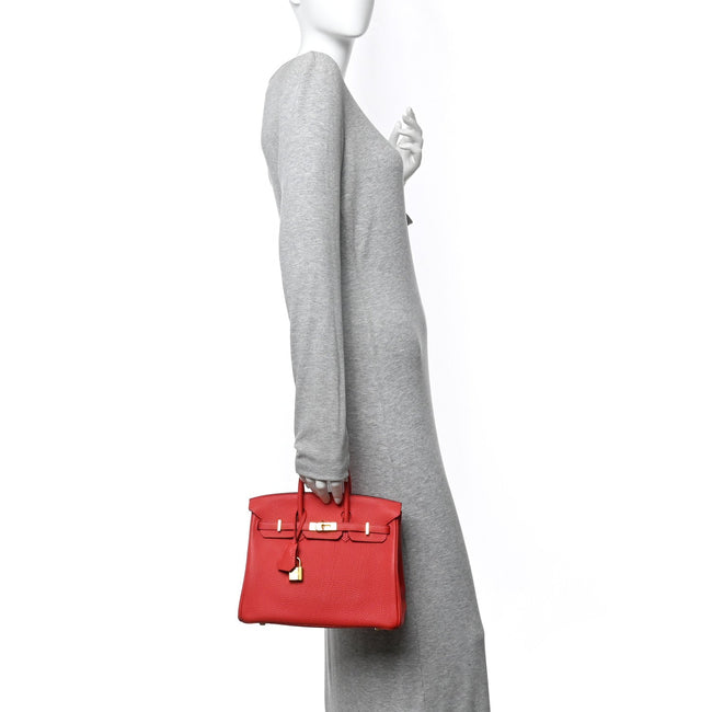 Togo Birkin 25 Rouge Pivoine Main Image