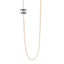 Pearl Crystal Lambskin CC Long Necklace Gold Black