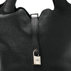 Taurillon Clemence Picotin Lock 22 MM Black