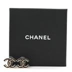 Enamel CC Baroque Earrings Black Gold