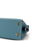 Epsom Mini Kelly Sellier 20 New Blue Jean