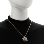 Crystal Baguette CC Necklace Gold