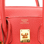 Togo Birkin 25 Rouge Pivoine
