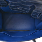 Taurillon Novillo Matte Alligator Birkin Touch 30 Bleu Saphir Bleu Marine
