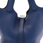 Taurillon Clemence Picotin Lock 18 PM Bleu Saphir