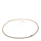 Lambskin Crystal Chain CC Fancy Belt 75 30 Gold Black