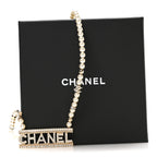 Crystal Pearl Star Logo Necklace Gold