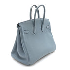 Togo Verso Birkin 25 Bleu Lin Chai