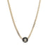 Crystal Resin CC Chain Link Short Necklace Black Gold