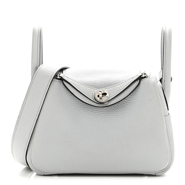 Taurillon Clemence Mini Lindy 20 Bleu Pale Hover Image