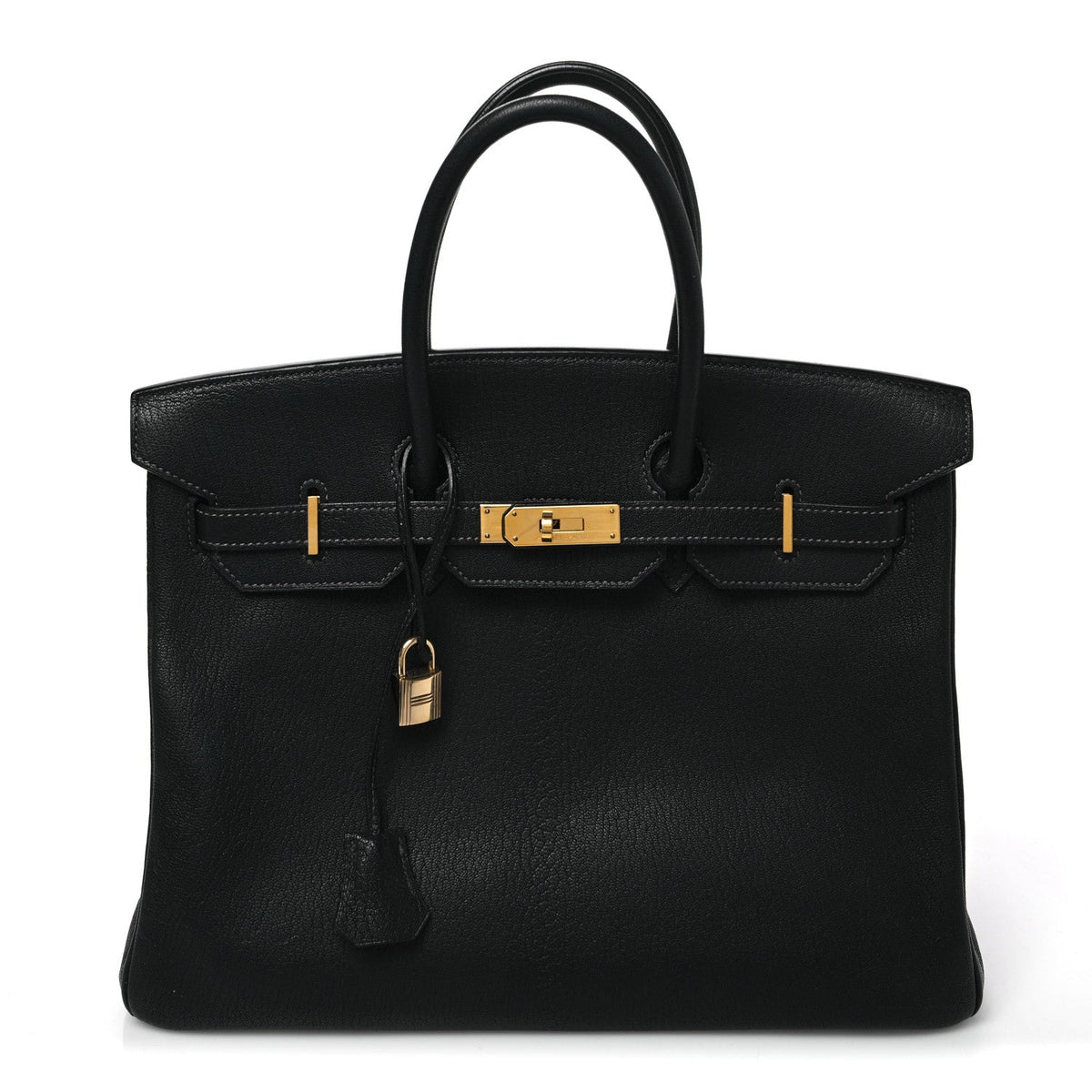 Chevre De Coromandel Birkin 35 Black