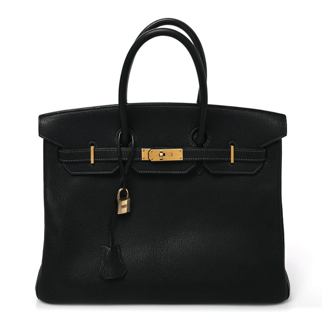Chevre De Coromandel Birkin 35 Black Hover Image