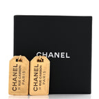 Pearl CC Tags Drop Earrings Gold