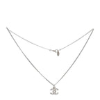 Crystal Timeless CC Necklace Silver