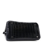 Shiny Porosus Crocodile Birkin 30 Bleu Marine
