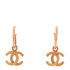CC Hoop Drop Earrings Gold