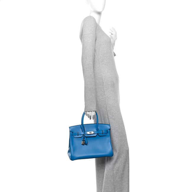 Epsom Birkin 30 Bleu Frida Main Image