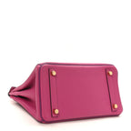 Togo Horseshoe Birkin 25 Rose Pourpre Cassis