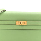 Epsom Verso Kelly Wallet To Go  Vert Criquet Bleu Brume