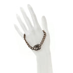 Metal CC Turnlock Bracelet Silver