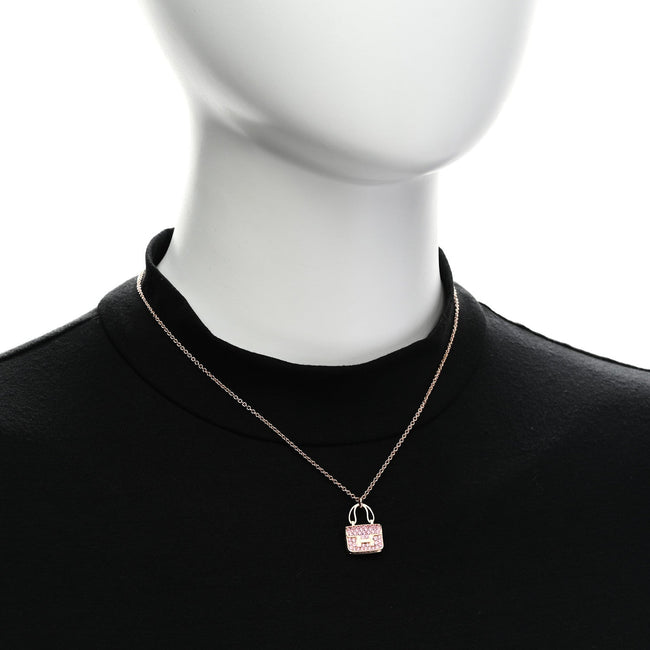 18K Rose Gold Pink Sapphire Constance Amulettes Pendant Necklace Main Image