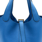Taurillon Clemence Picotin Lock 18 PM Bleu Frida